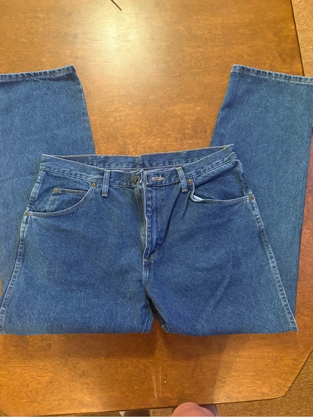 Wrangler Men's Straight Fit Dark Blue Jeans